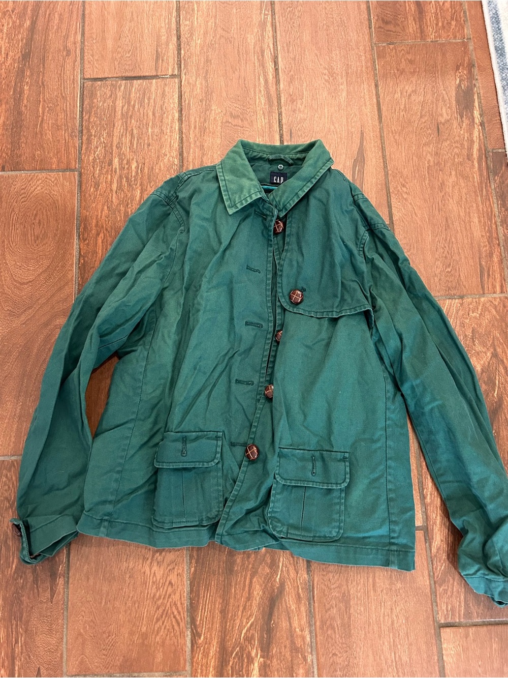 GAP size L green fall jacket